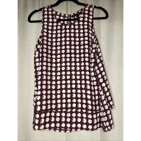 Banana Republic Sleeveless Blouse - Geometric Pattern-Double Lined - Size Medium - Picture 1 of 8